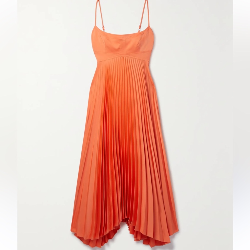A.L.C. 
Hollie Pleated Empire-Waist Midi Dress - Picture 3 of 10
